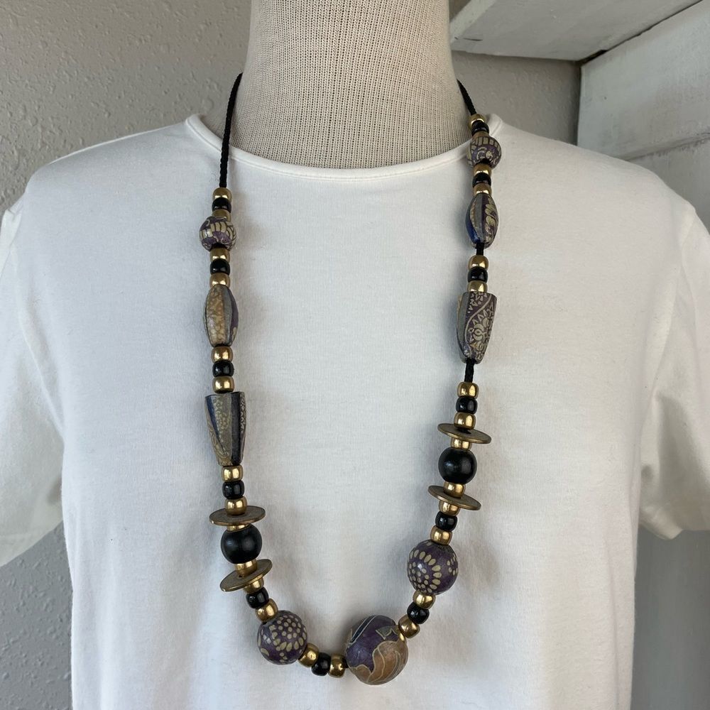 Corded Beaded Necklace